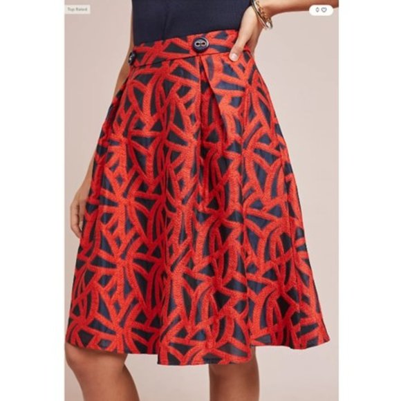 NWT-Eva Franco x Anthropologie Mariner Skirt - 12 - Picture 3 of 5